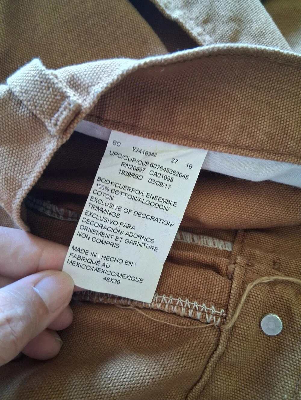 Dickies Men's Tan Straight-Leg Carpenter Pants